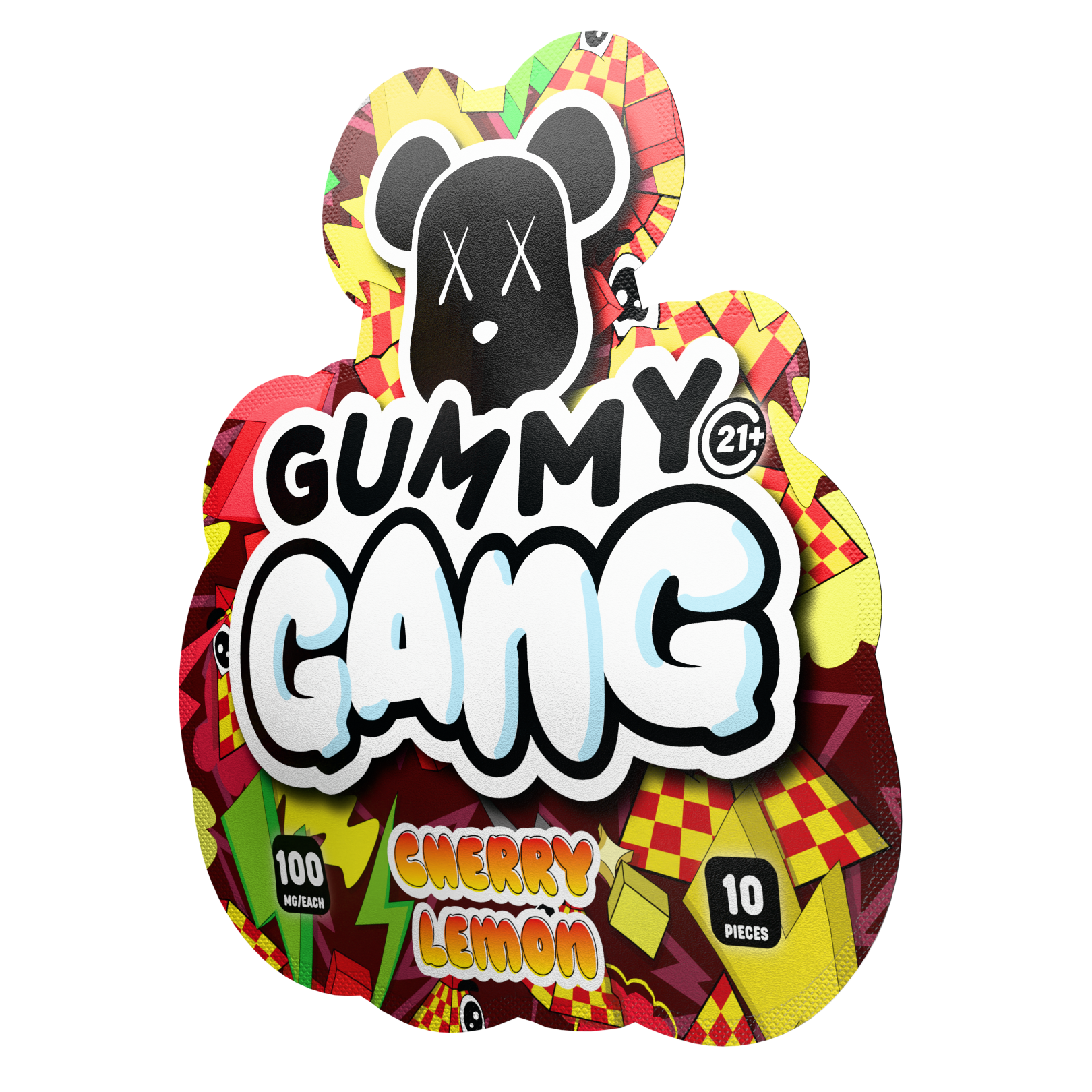 Gummy Gang Cherry Lemon 5CT Gummy 10PCS Display image 2