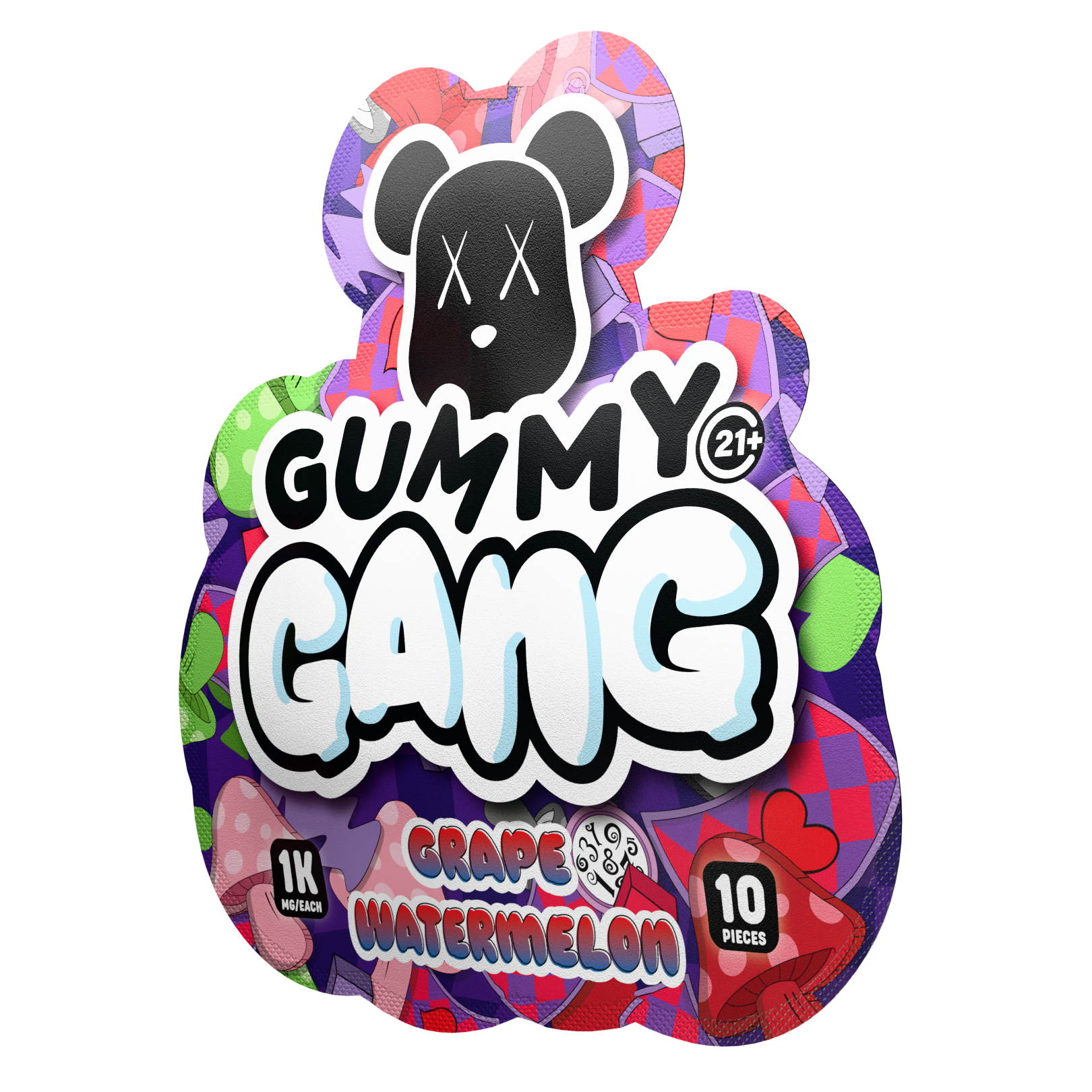 Gummy Gang Grape Watermelon 5CT Gummy 10PCS Display image 2