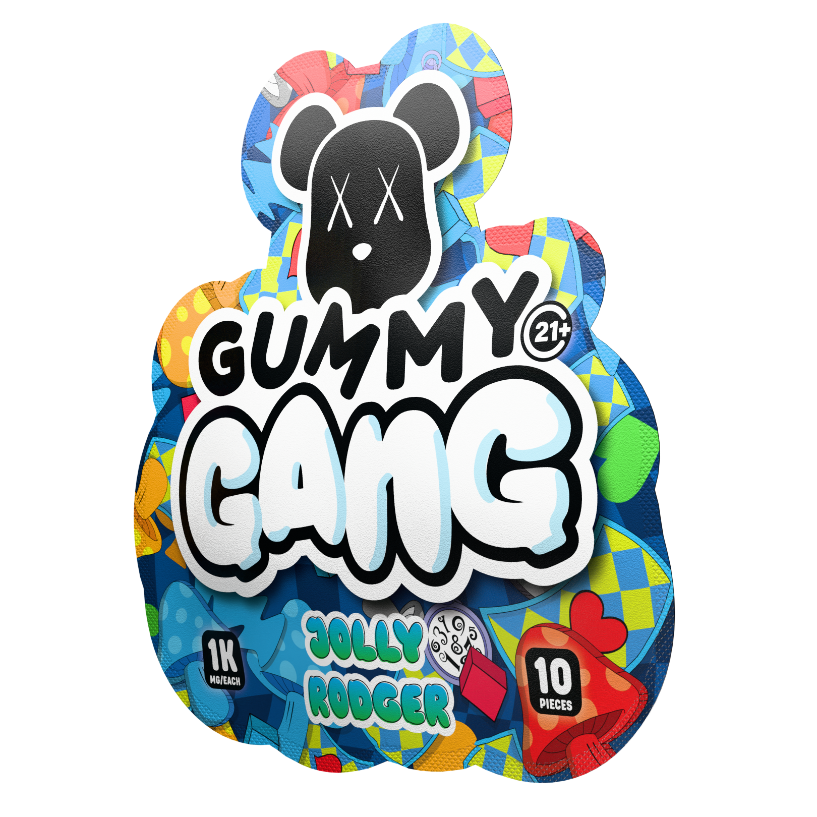 Gummy Gang Jolly Roger 5CT Gummy 10PCS Display image 2