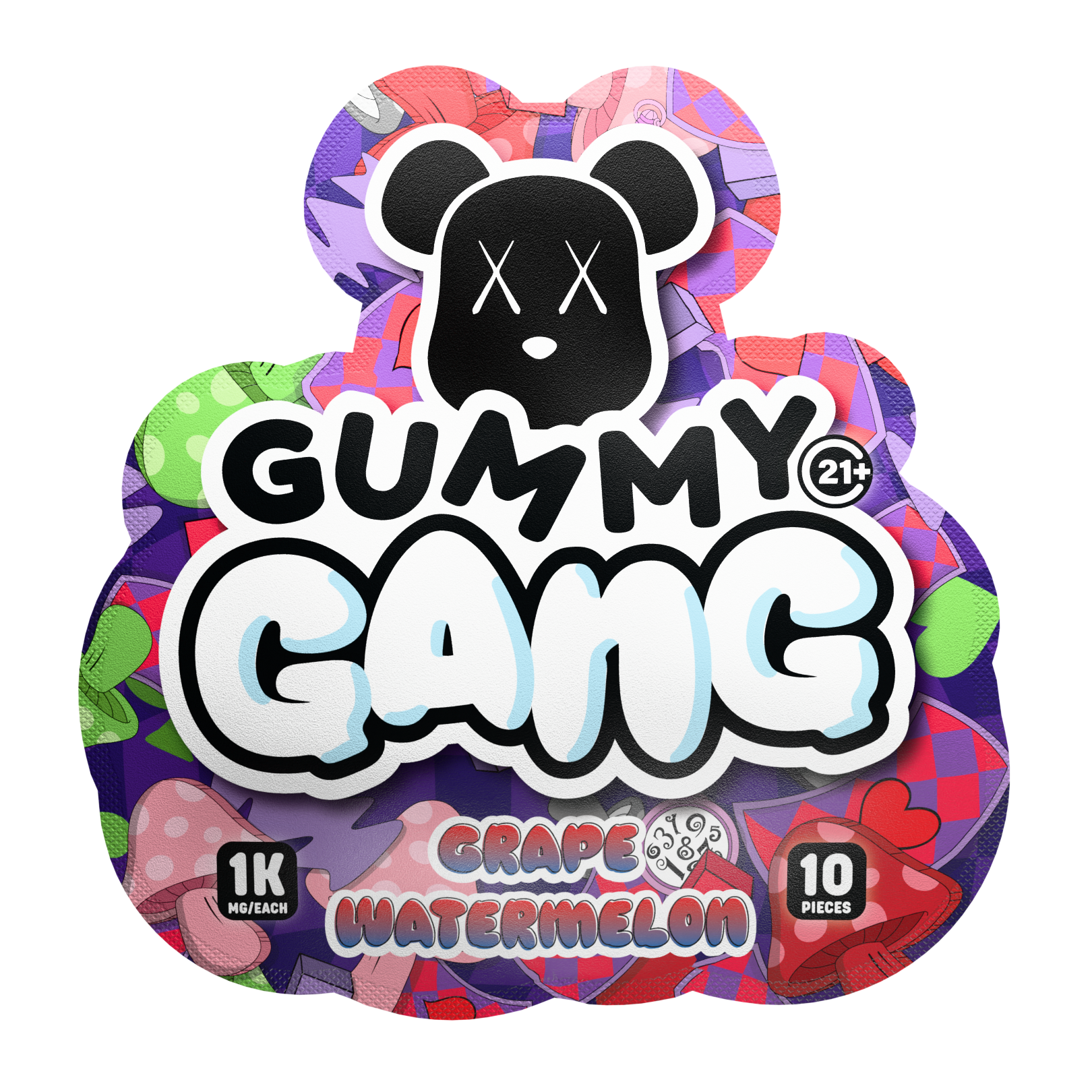 Gummy Gang Grape Watermelon 5CT Gummy 10PCS Display