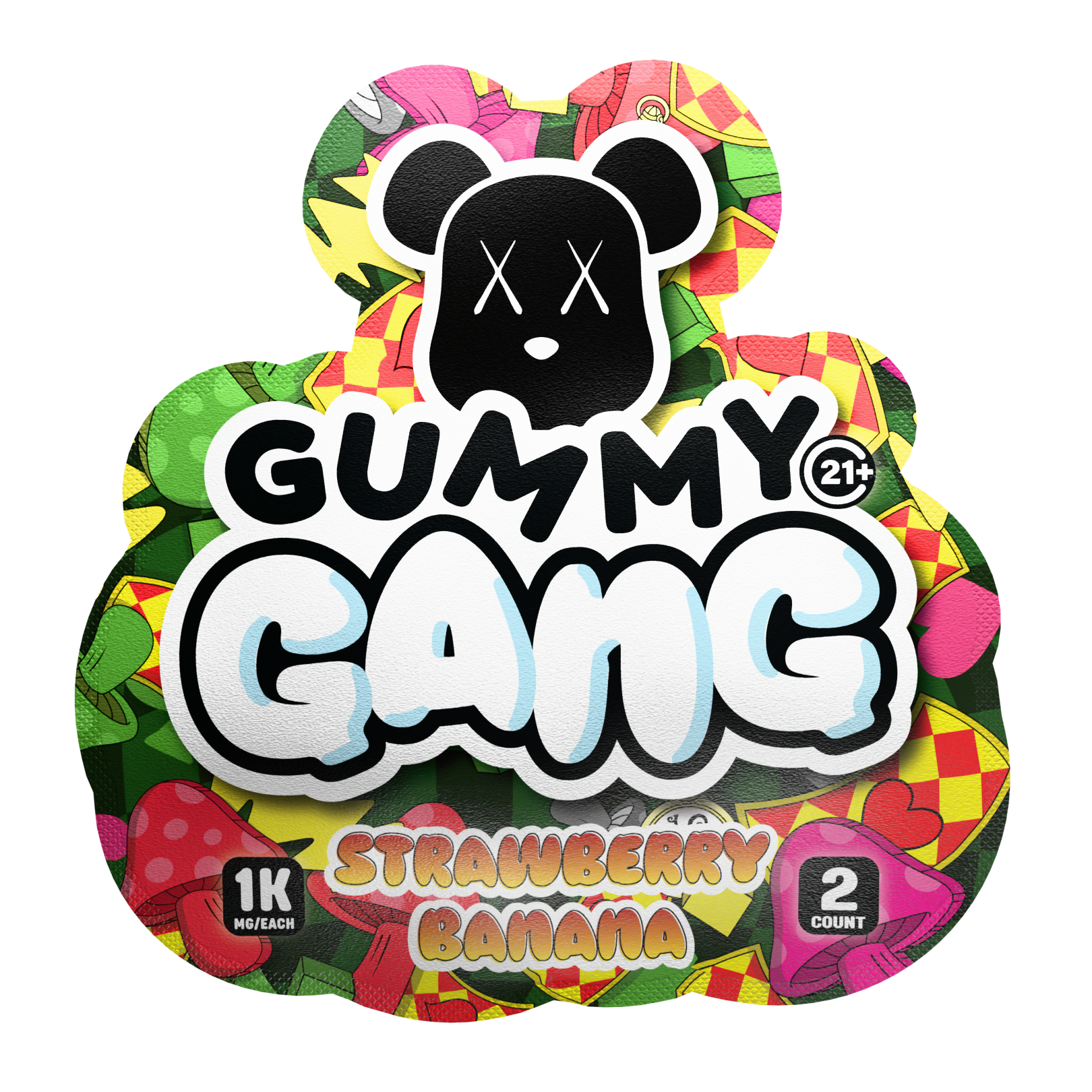 Gummy Gang Strawberry Banana 2CT Gummy 30PCS Display