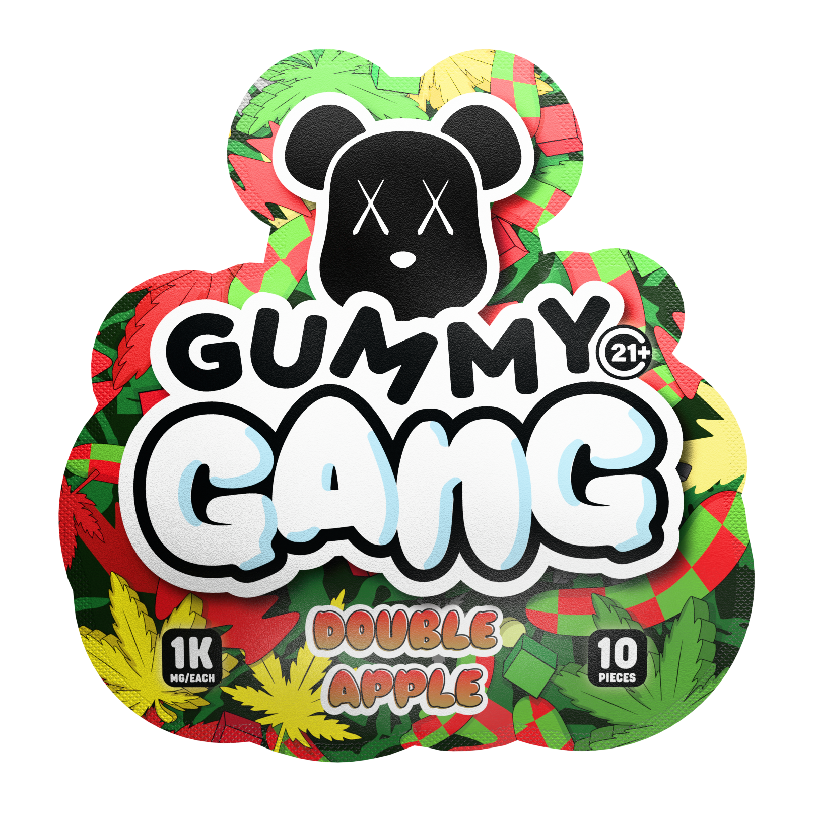Gummy Gang Double Apple 5CT Gummy 10PCS Display