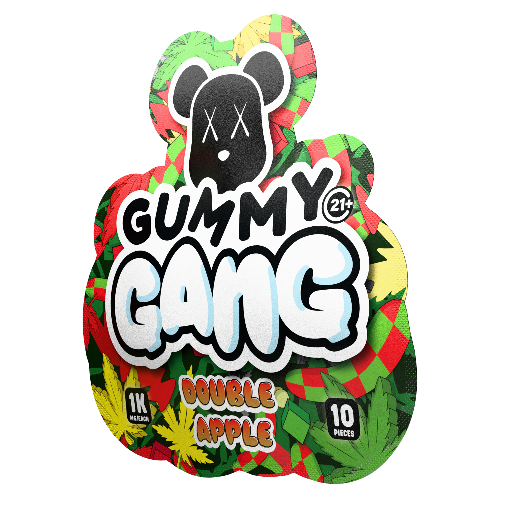 Gummy Gang Double Apple 5CT Gummy 10PCS Display image 2