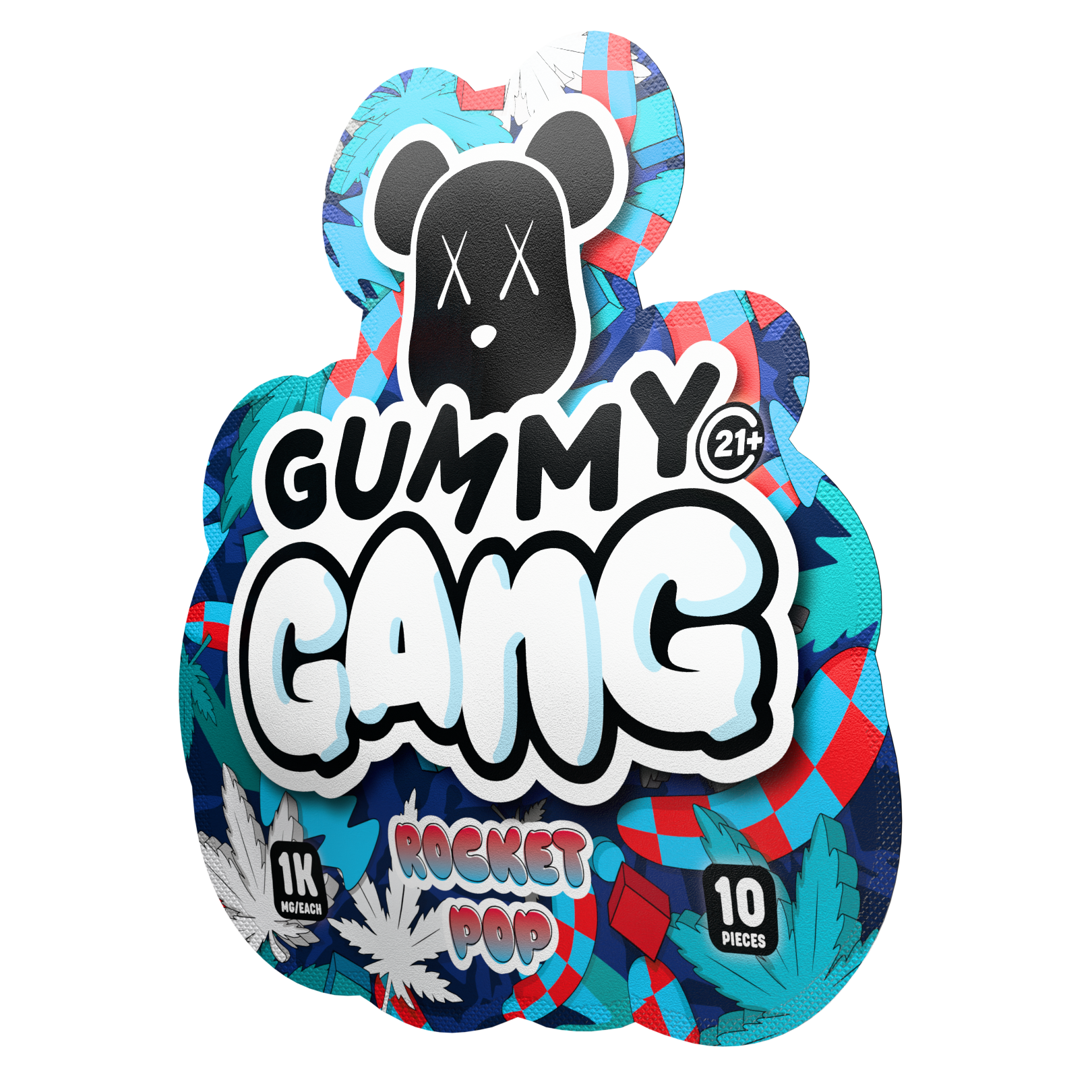 Gummy Gang Rocket Pop 5CT Gummy 10PCS Display image 2