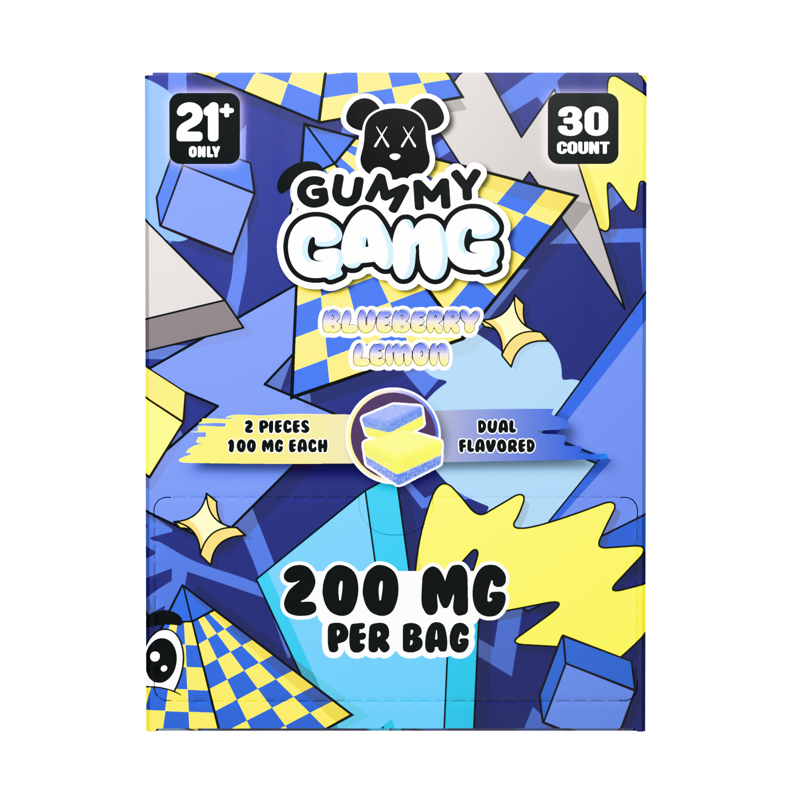 Gummy Gang Blueberry Lemonade 2CT Gummy 30PCS Display image 2